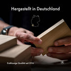 Rollschleifer Messerschärfer aus Eiche mit Diamant- und Keramikscheibe, magnetischer Schleiflehre sowie 15°- und 20°-Winkel