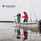 Fischfinder Echolot mit Tiefenmesser und GPS-Sender für Kajak, Boot und Eisangeln