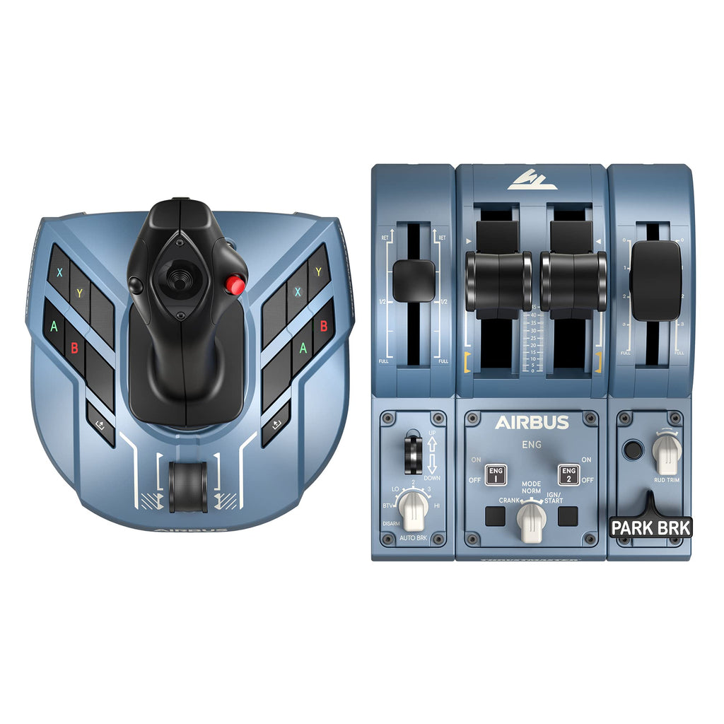 Flugsimulator-Set Xbox PC A320 Sidestick Schubhebel-Quadrant 1:1-Replik mit H.E.A.R.T-Magnetsensoren