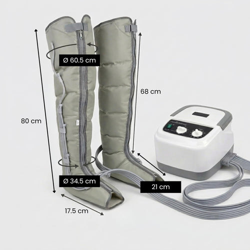 Appareil de pressothérapie jambes et pieds EDIC-0086 massage par compression drainage lymphatique avec boucles de jambe