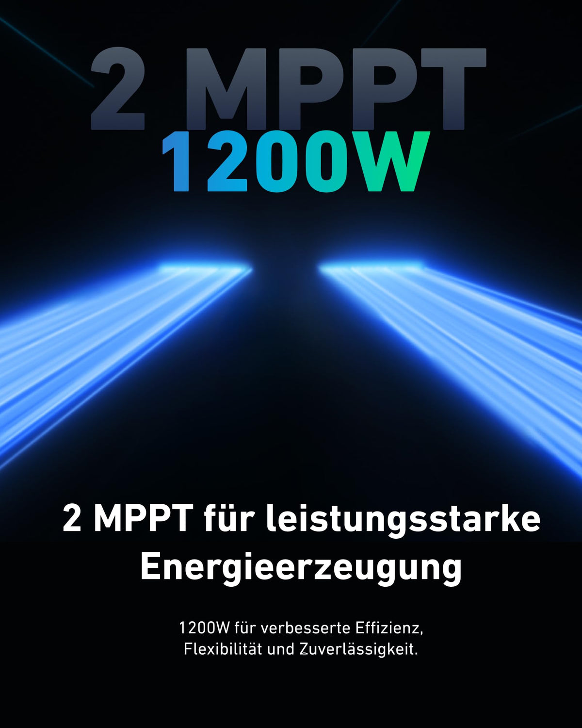 Balkonkraftwerk Speicher Solarbank 2 E1600 Plus 1200 W mit 2 MPPT 1,6 kWh Speicherkapazität IP65
