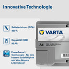 AGM Autobatterie 95Ah 850A 12V 353x175x190mm mit 6 Zellen SAE-Klemme für fahrzeugspezifische Anwendungen