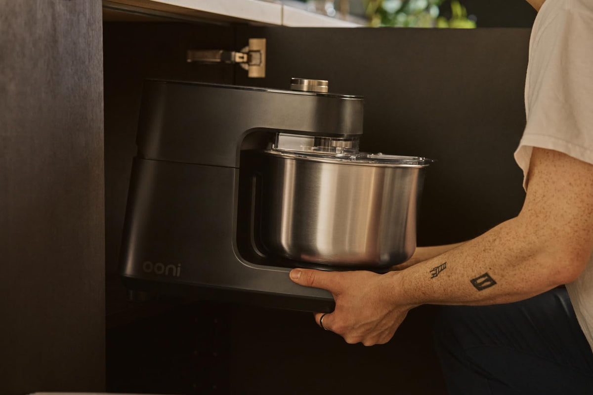 Spiralknetmaschine 4,8 L mit 300 W und 20 Geschwindigkeitsstufen, Teigmaschine für Pizza- und Brotteig