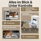 Katzen Trinkbrunnen EverSweet Ultra 5 L mit KI-Kamera Frisch- und Abwassertrennung App-Steuerung 2,4 und 5 GHz WLAN