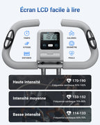 Vélo d'appartement pliable MR-S15H1 résistance magnétique 16 niveaux écran LCD avec application et bande de résistance