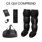 Appareil de pressothérapie jambes et pieds avec 6 modes et 4 chambres compression portable avec sac