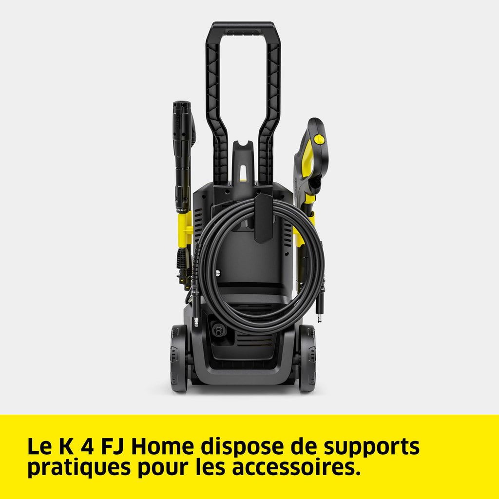 Nettoyeur haute pression K 4 FJ Home 130 bar débit 420 l/h avec pistolet HP lance Vario Power rotabuse buse à mousse et Home Kit