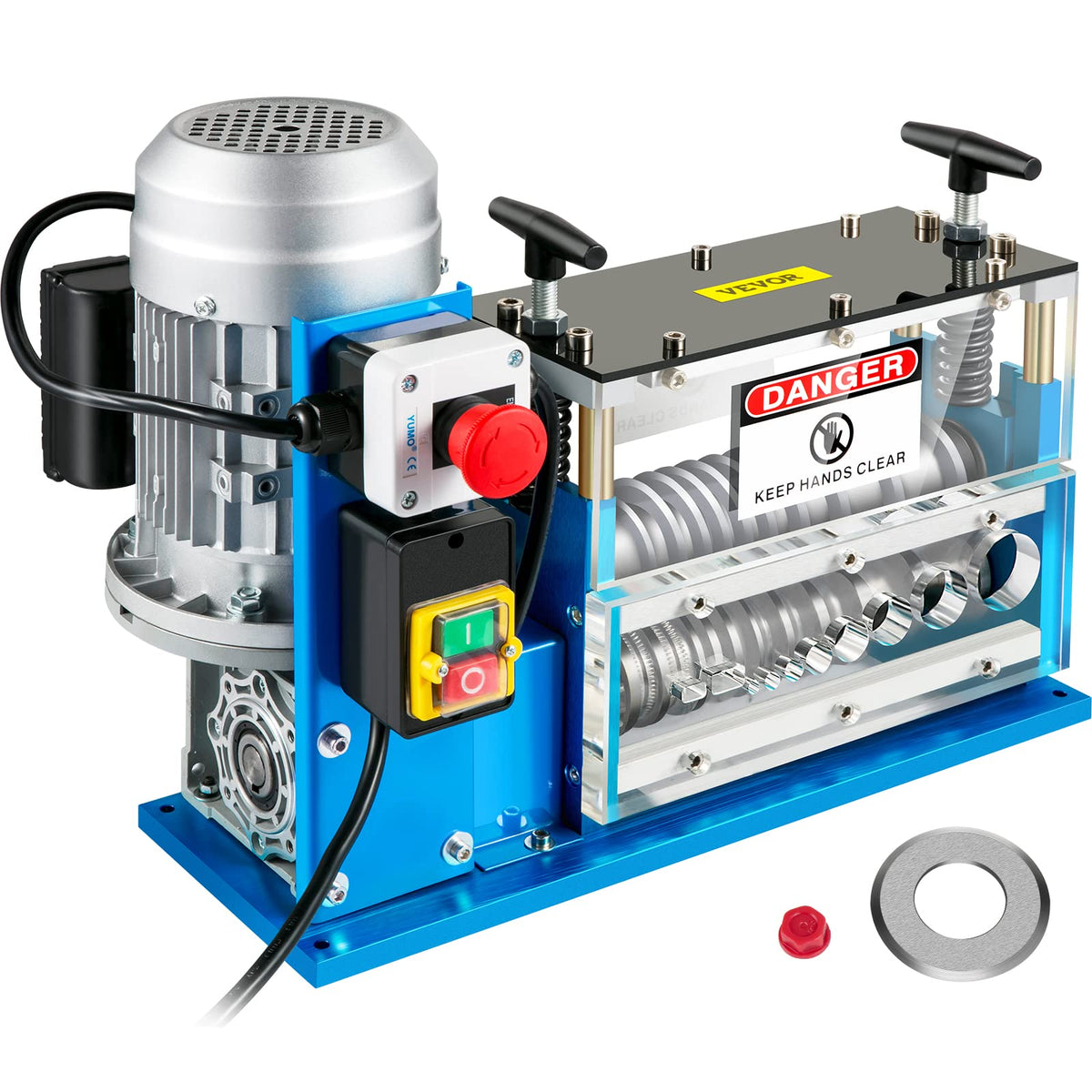 Elektrische Abisoliermaschine 370 W für Kabel 1,5-38 mm mit 11 Kanälen und 10 Klingen zum Recycling von Kupferdraht