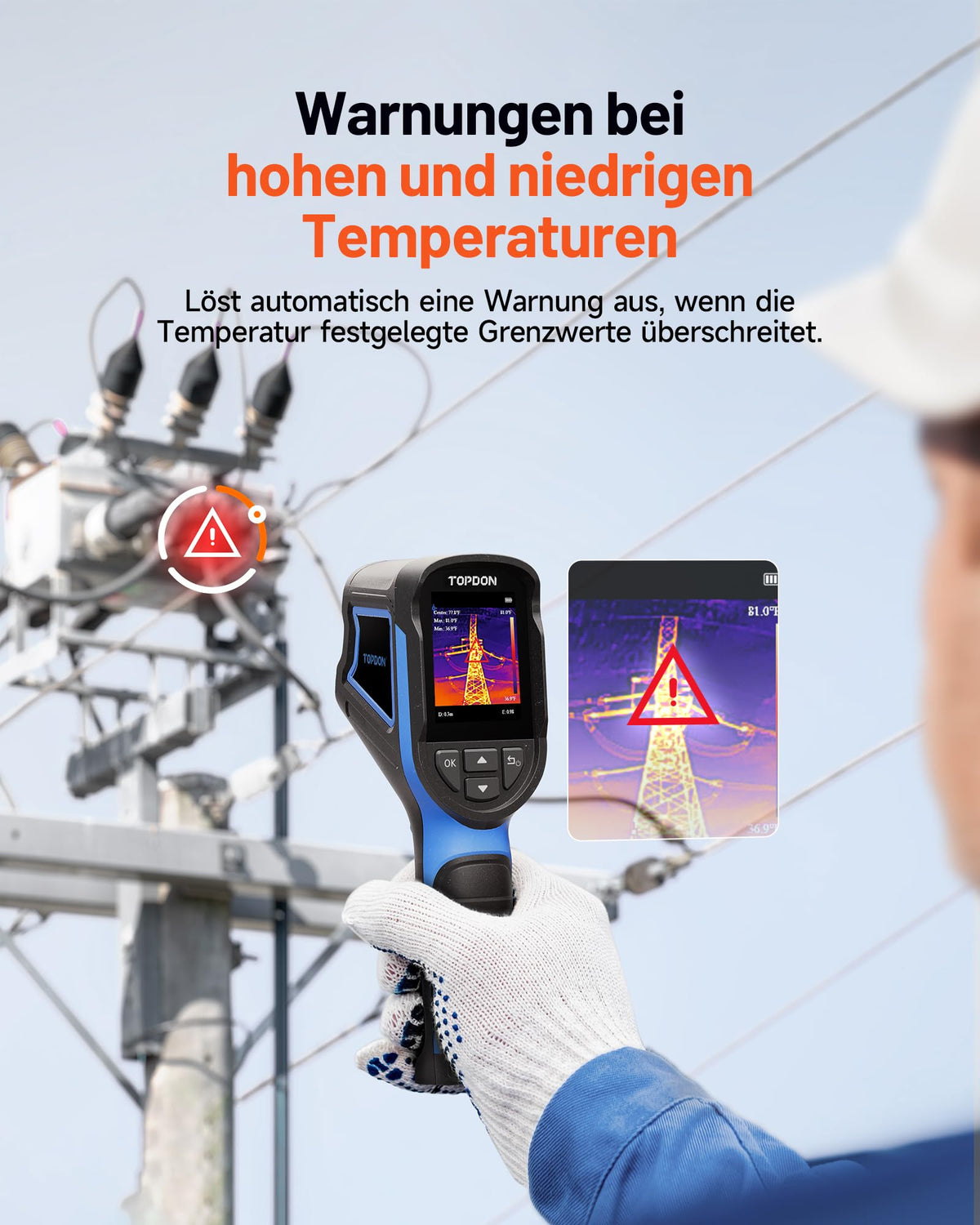 Wärmebildkamera TC004 Mini-A mit 240x240 TISR IR-Auflösung und 15 Stunden Akkulaufzeit