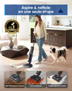Aspirateur laveur sans fil Floor One i6 Stretch 20 kPa 180° 40 min avec station de séchage