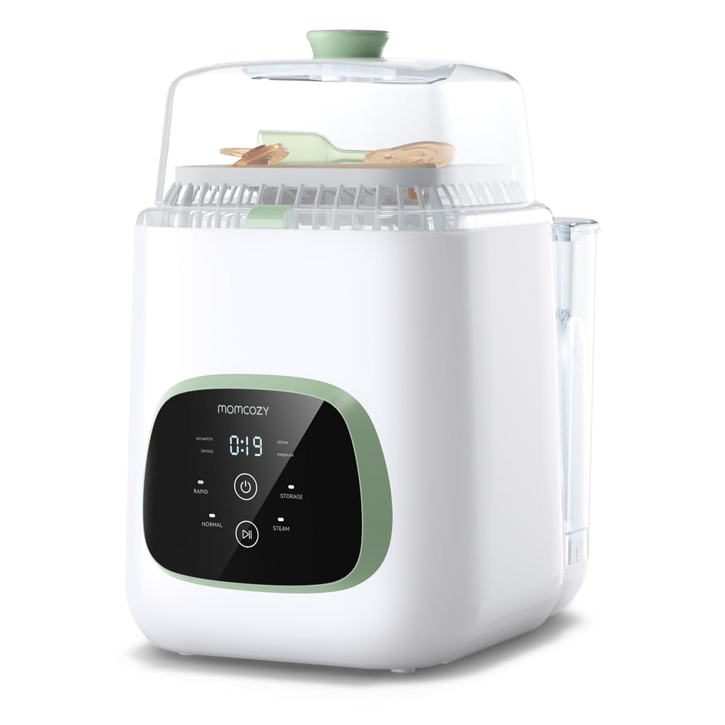 Nettoyeur biberons automatique avec stérilisation vapeur et séchage cycle rapide 19 min pour biberons et accessoires bébé