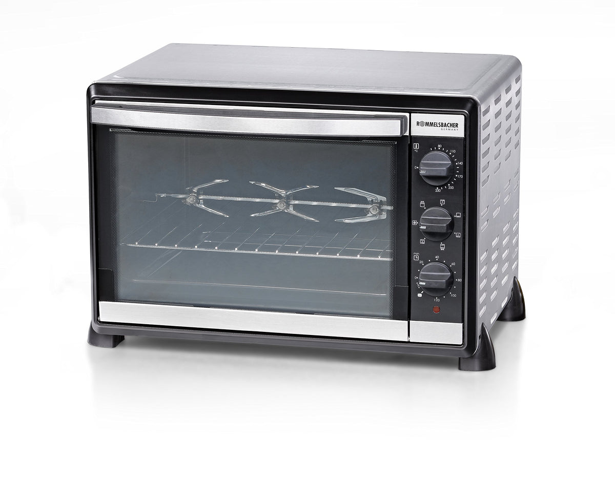 Back & Grill Ofen BG 1805/E, 42 Liter Edelstahl, 7 Heizarten, 80-230 °C, mit Drehspieß und Zubehör