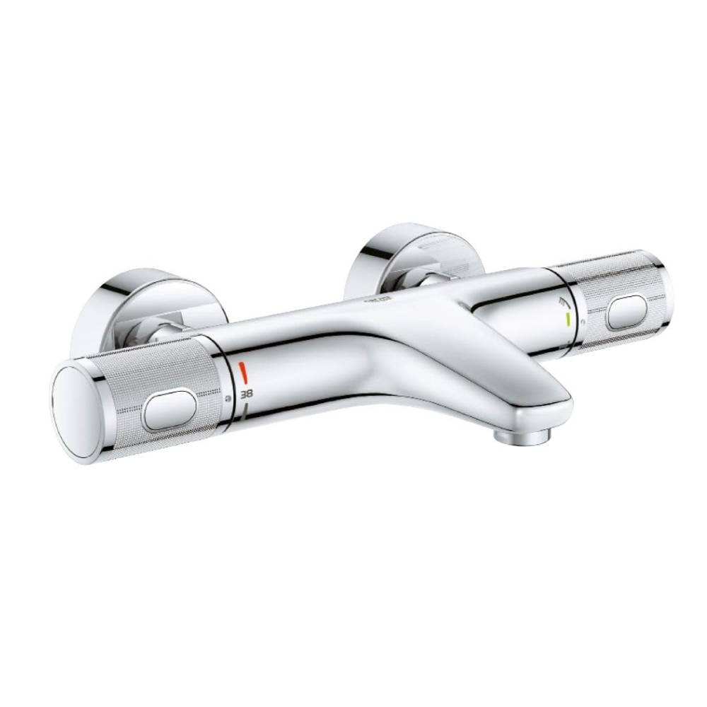Thermostat-Wannenarmatur Precision Feel 34788000 wassersparend mit Sicherheitssperre bei 38 °C kühler Oberfläche Chrom