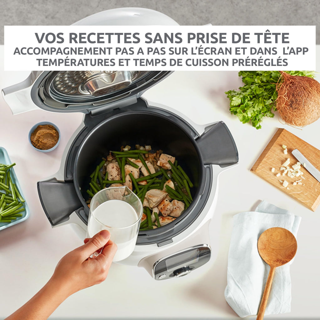 Multicuiseur intelligent Cookeo CE85CA10 6 L 1600 W avec écran tactile recettes intégrées et application de cuisson