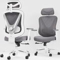 Chaise de bureau ergonomique V Chair Vchair-GR avec support lombaire 3D accoudoirs réglables 3D appui-tête réglable dossier en maille blanc