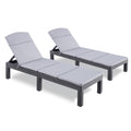 Bain de soleil jardin pliable dossier réglable en résine imitation rotin avec coussin lot de 2 dimensions 186 x 60 x 29 cm