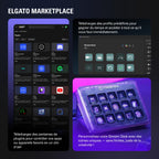 Console de mixage Stream Deck Plus avec touches LCD ruban tactile et connexion USB-C pour production audio vidéo Mac PC