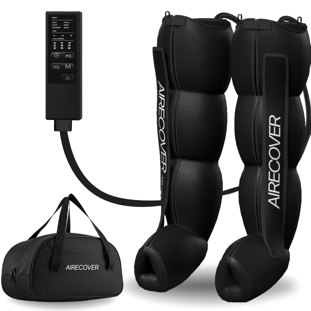 Appareil de pressothérapie jambes et pieds avec 6 modes et 4 chambres compression portable avec sac