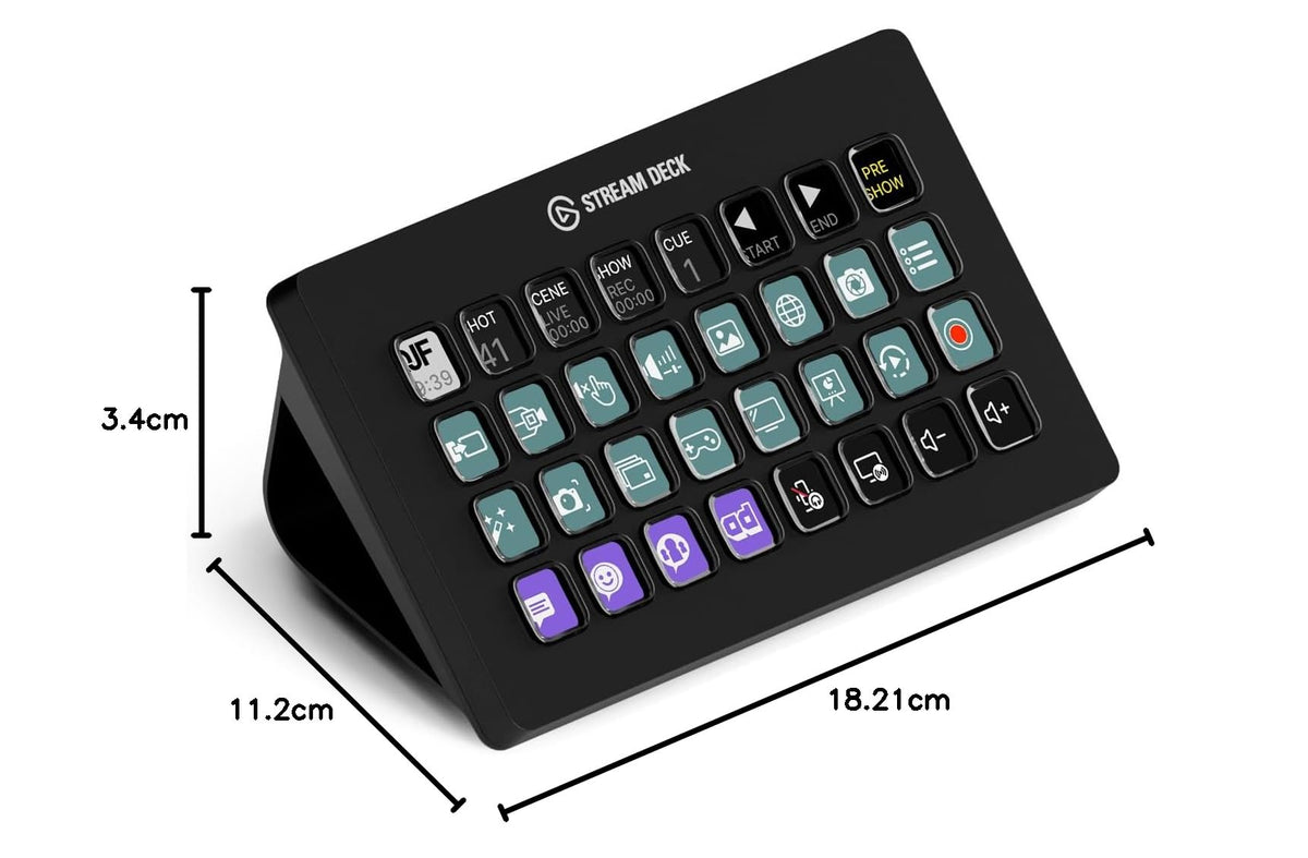 Studio-Controller Stream Deck XL mit 32 anpassbaren Display-Tasten USB-C für Gaming und Office