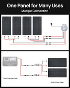 Flexibles 400W Solarmodul Monokristallin mit 25% Wirkungsgrad und ETFE-Beschichtung, 2x200W