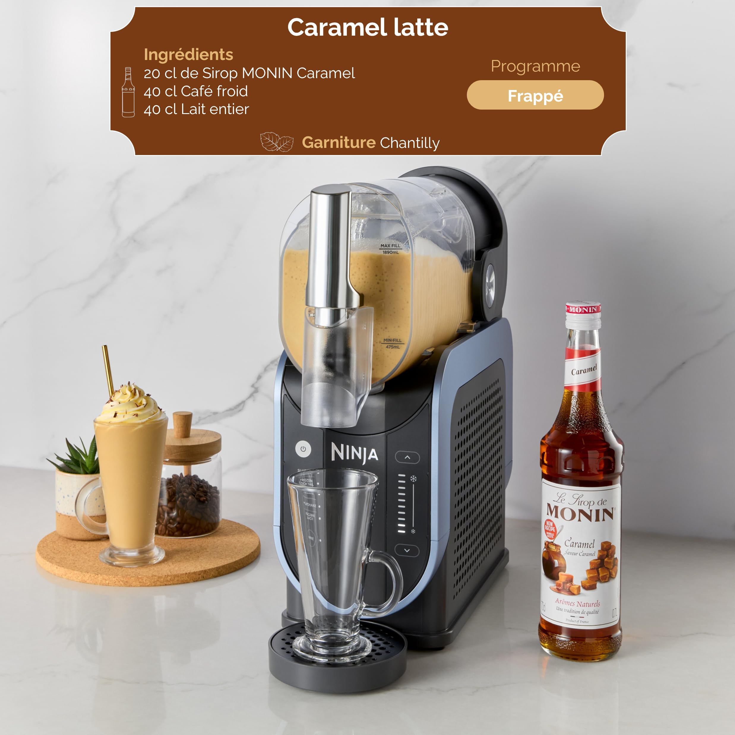 Machine à boissons glacées FS301EU 1,9L avec 5 programmes pour granités cocktails glacés frappés et milkshakes