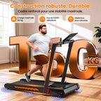 Tapis de course pliable 6 en 1 inclinaison 10% moteur 3 CV vitesse 12 km/h Bluetooth écran LED capacité 160 kg