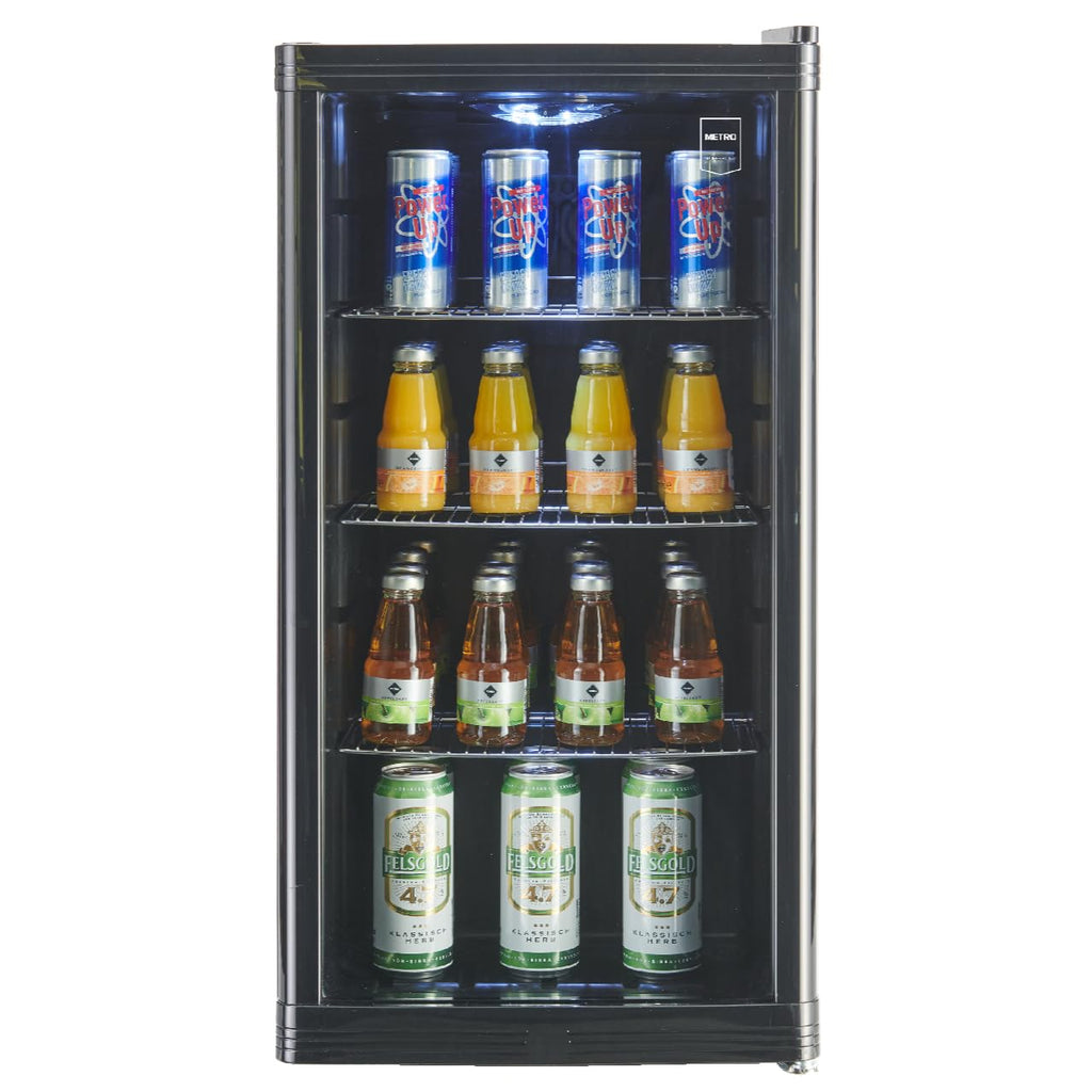 Réfrigérateur à boissons GPC1088 88L porte en verre réversible éclairage LED refroidissement statique