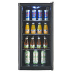 Réfrigérateur à boissons GPC1088 88L porte en verre réversible éclairage LED refroidissement statique