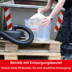 Vorabscheider Zyklonabscheider für Staubsauger, 25 L Behälter mit 35 mm Schlauchanschluss, antistatisch, inkl. Verbindungsschlauch und