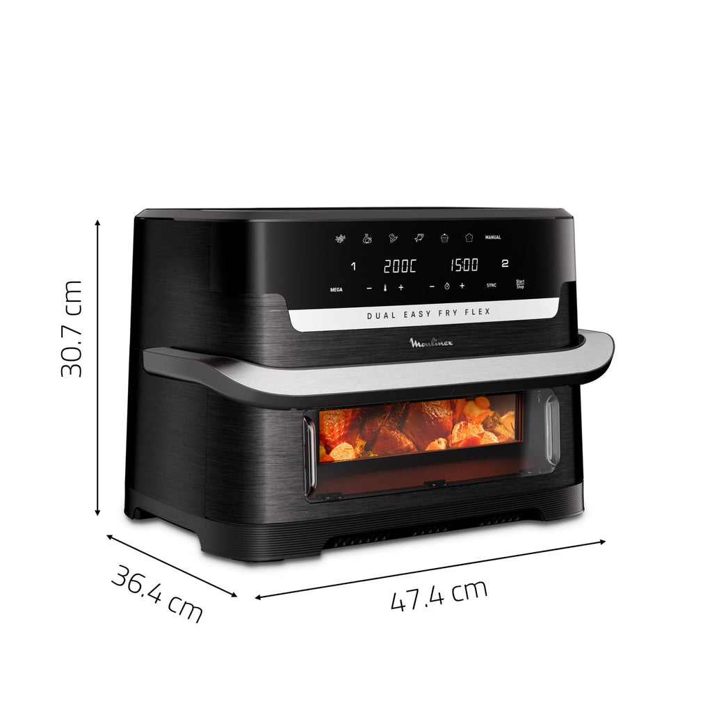 Friteuse sans huile Easy Fry Dual Flex EZ9228F0 9L double zone avec séparateur amovible 2700W