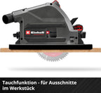 Akku-Tauchsäge TP-PS 18/165 Li BL Solo mit Brushless-Motor, 56 mm Schnitttiefe, inkl. Sägeblatt und Parallelanschlag