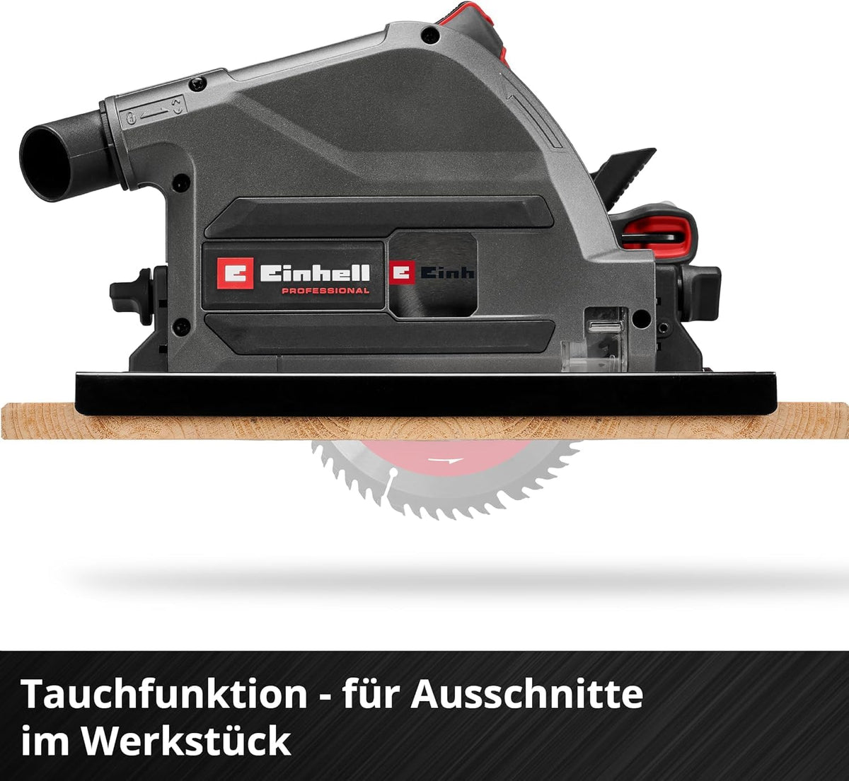 Akku-Tauchsäge TP-PS 18/165 Li BL Solo mit Brushless-Motor, 56 mm Schnitttiefe, inkl. Sägeblatt und Parallelanschlag
