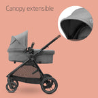 Poussette bébé 3 en 1 Zelia S Trio avec siège auto i-Size pliable inclinable jusqu'à 22 kg sac à langer et accessoires