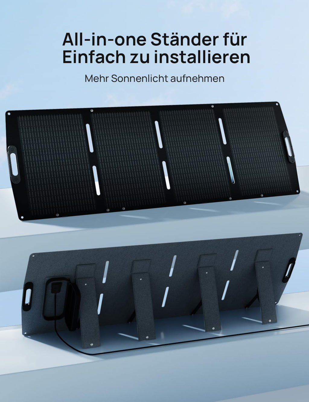 Faltbares Solarpanel 200 W für Powerstation mit ETFE-Oberfläche monokristallinem Silizium XT60 DC7909 DC8020 Anschlüssen