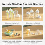Nettoyeur biberons automatique avec stérilisation vapeur et séchage cycle rapide 19 min pour biberons et accessoires bébé