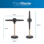 Ventilateur sans pales FlexBlade sur pied double direction oscillation 90° 5 vitesses minuterie télécommande magnétique