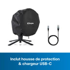 Ventilateur sans fil 2 en 1 sur pied et de table DUOCOOL Smart avec batterie rechargeable 45 h 5 vitesses mode Turbo télécommande et application