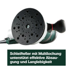 Exzenterschleifer SXE 450 TurboTec mit Duo-Schwingkreisverstellung und Vario-Elektronik, 350 W, 4 m Kabel