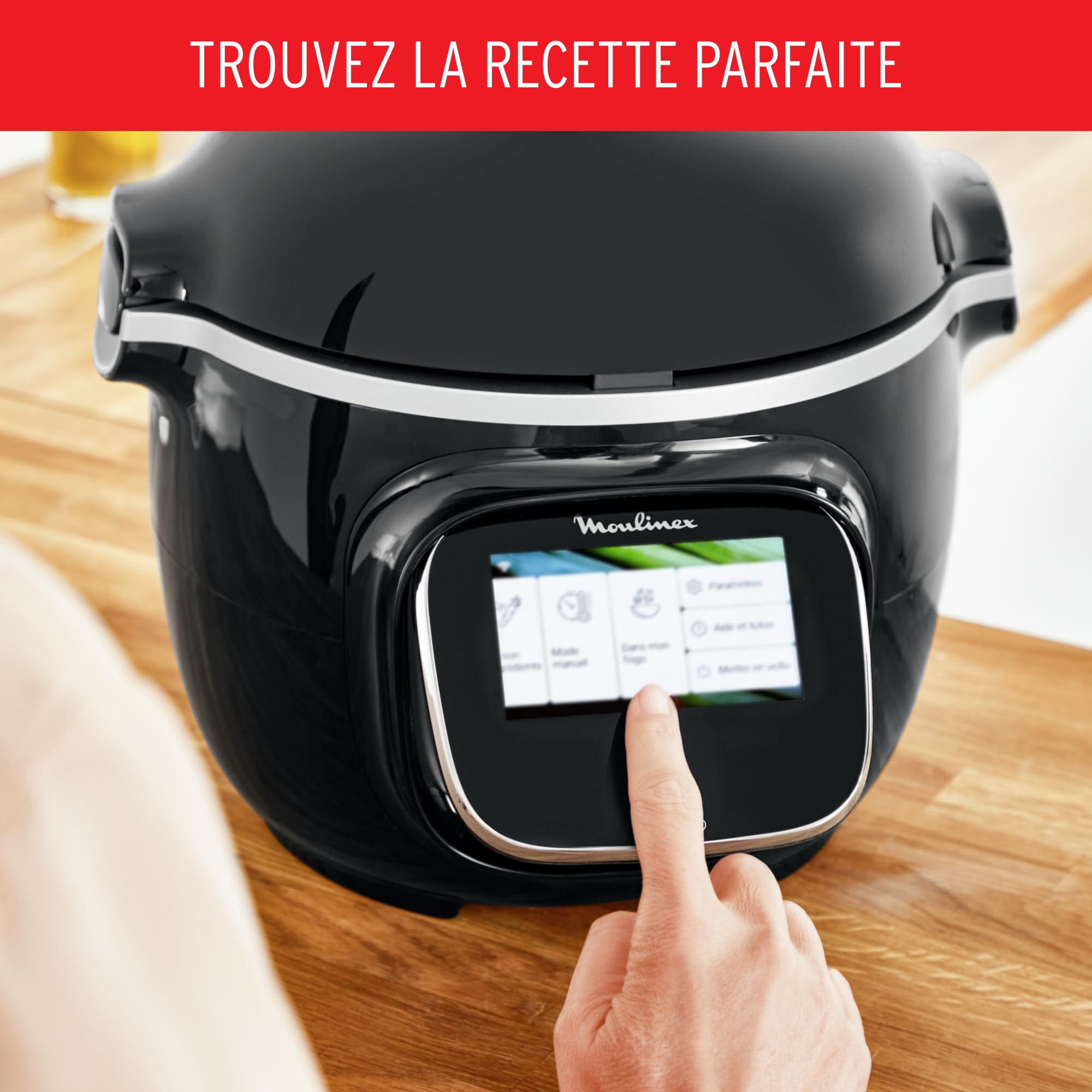 Multicuiseur intelligent Cookeo Touch Wifi 6L haute pression avec écran tactile 250 recettes intégrées