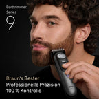 Kabelloser Barttrimmer Series 9 BT9545 für Herren mit PowerBoost, AutoSense und 52 Längeneinstellungen, Chrom