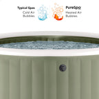 Spa gonflable PureSpa Olive 28428NP 6 places capacité 1098 litres avec diffuseur à bulles et accessoires de filtration