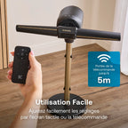 Ventilateur sans pales FlexBlade sur pied double direction oscillation 90° 5 vitesses minuterie télécommande magnétique