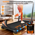 Tapis de course pliable 6 en 1 inclinaison 10% moteur 3 CV vitesse 12 km/h Bluetooth écran LED capacité 160 kg