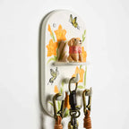 Porte-clés mural 3D en céramique, Golden Retriever, Cœurs, Organisateur d'entrée, Support de bougie, pour chien et chat
