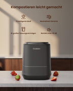 Elektrischer Komposter für die Küche, 4 L Smart Küchenkomposteimer mit 3 Modi und Geruchsarm
