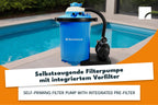 Filteranlage Comfort 75 für Pools bis 40.000 l, selbstsaugende Poolpumpe mit 7,8 m³/h Umwälzleistung, Vorfilter und Manometer
