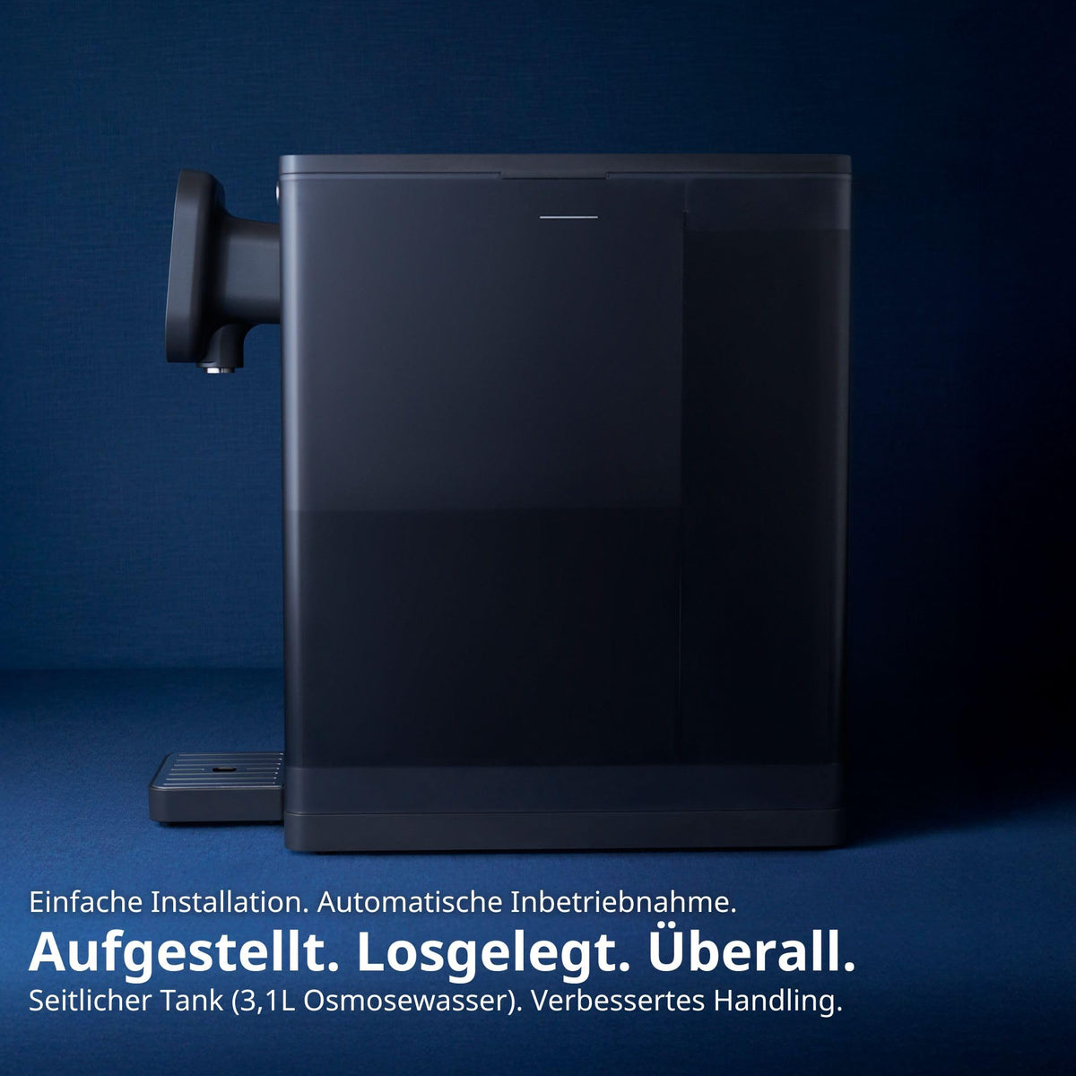 Auftisch Osmoseanlage Fusion Air mit Heißwasserspender 4,7-L-Tank UV-C LED 10-Stufen-Filterung Mineralisierung