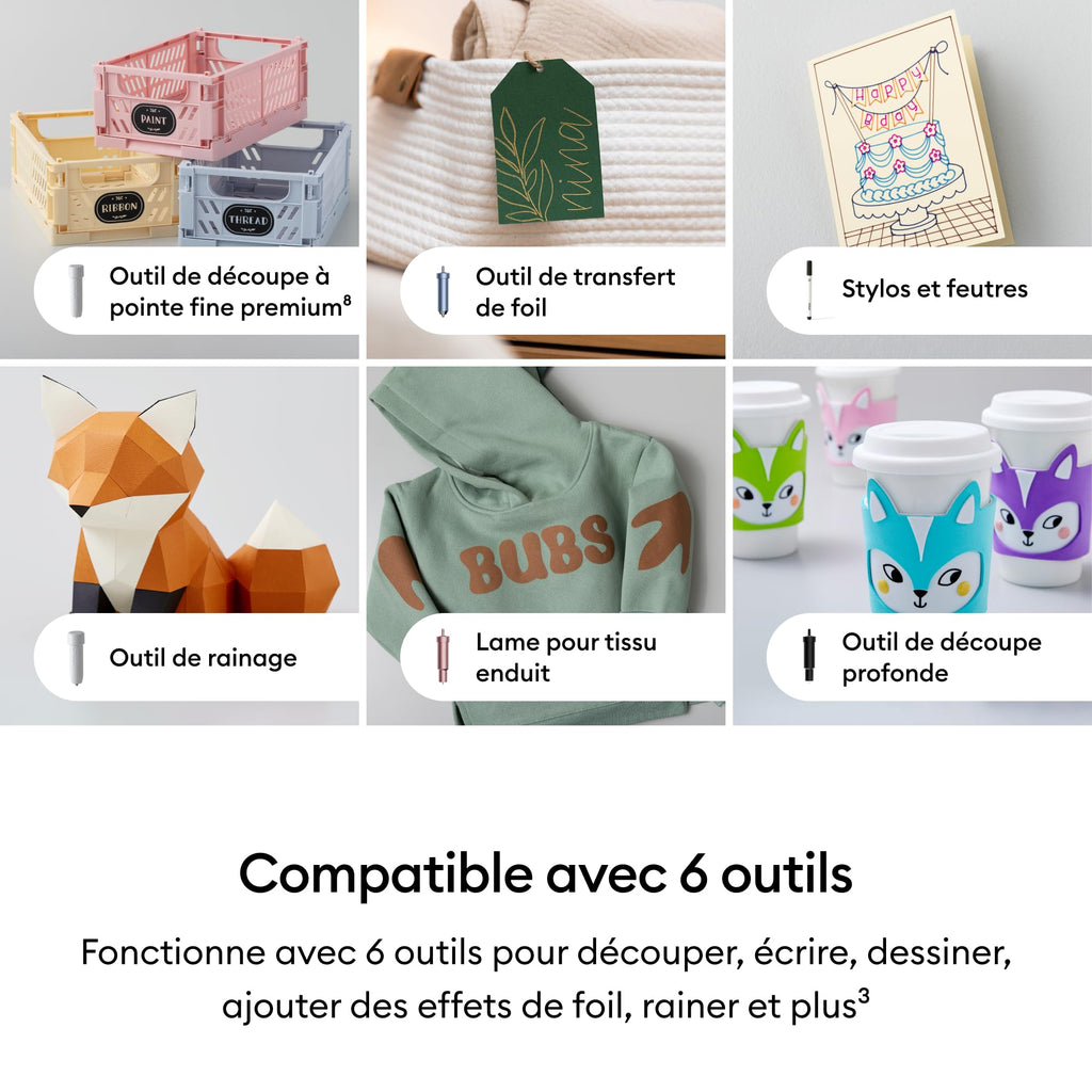 Machine de découpe créative Explore 5 8003087 30,5 cm pour vinyle papier tissu et étiquettes avec kit Deluxe