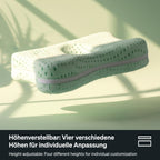Ergonomisches Nackenkissen Recovery Pillow Plus 60x40 cm, höhenverstellbar 6–13 cm aus Memory Foam für Seiten-, Rücken- und Bauchschläfer mit