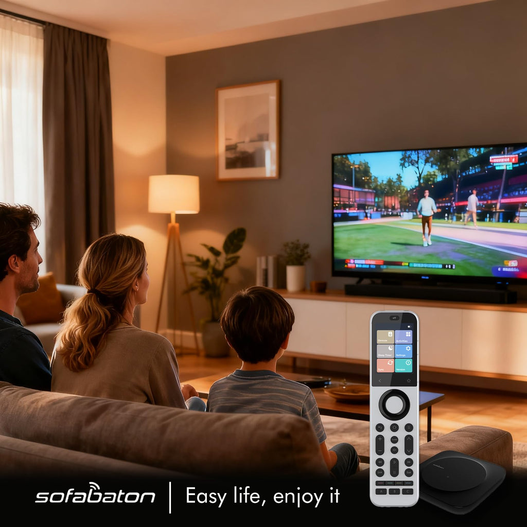 Universalfernbedienung mit Hub und Ladestation, für bis zu 49 IR-, Bluetooth- und WLAN-Geräte, Modell X2